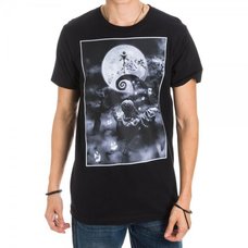 Nightmare Before Christmas Group Moon Men's Black T-Shirt