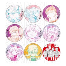 LOVE BULLET Trading Glitter Tin Badge Vol. 1 Complete Box Set