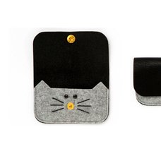 Embroidered Cat Card Holder