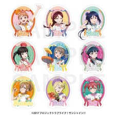 Love Live! Sunshine!! Trading Acrylic Sticker Box Set