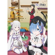 Re:Zero Characters & Cats Premium Wall Scroll
