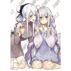 Re:ZERO -Starting Life in Another World- B2-sized Tapestry Emilia & Echidna Illustrated by Haruno Atori (C108)
