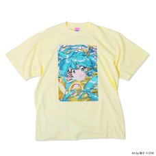 Hatsune Miku Twilight Dreamer Big Silhouette Yellow T-Shirt