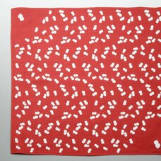 Ochibi-san Dots Small Cotton Furoshiki (Red)