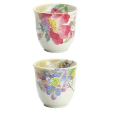 Mino Ware Flower Tea Cup