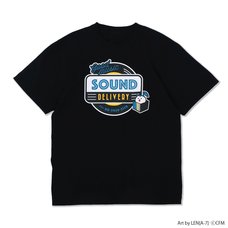 Hatsune Miku Sound Delivery Delivery Staff T-Shirt: Kaito Black
