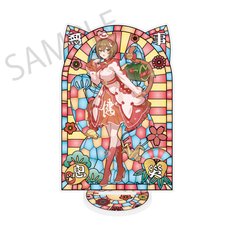 Hatsune Miku x Lucky Cat x Midsummer Kumagaya Stained Glass-Style Finish Acrylic Stand MEIKO Art by Icomochi