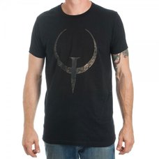 Quake Emblem Men's Black T-Shirt