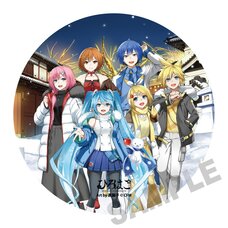 Snow Miku x Hirohako Mega Tin Badge Stand Hirosaki Art by Kurojishi
