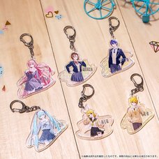 Hatsune Miku Series teffish School Uniform Holographic Acrylic Keychain