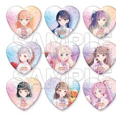 Love Live! Hasu no Sora Jogakuin School Idol Club Tradable Heart-shaped Tin Badge Ver.AURORA FLOWER (1 Piece)