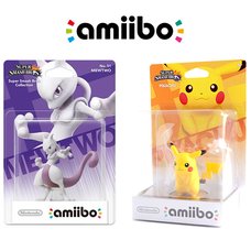 Pokémon Mewtwo amiibo w/ Free Pikachu amiibo