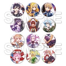 Sword Art Online Abec Trading Pin Badge Complete Box Set