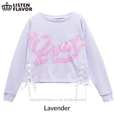 LISTEN FLAVOR Sweet Logo Lace-Up Sweatshirt