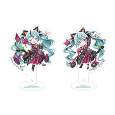 Hatsune Miku x Lucky Cat Two Birds with One Stone Prop and Stand Art by Rassu Black Cat