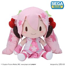 Sakura Miku Fuwapuchi Dodeka Jumbo Plushie