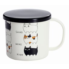 Three Cat Siblings Lacquerware Mug w/ Lid