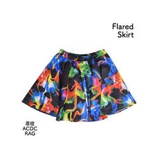 ACDC RAG Psychedelic Flared Skirt