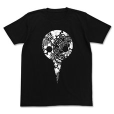 Rebuild of Evangelion Angel Flower Pattern Black T-Shirt