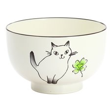 WIldflowers & Cat Lacquerware Soup Bowl