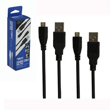 KMD 10 ft USB Controller Charge Cable Twin Pack (PS4)