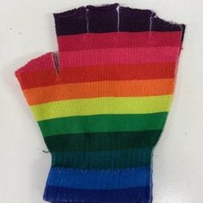 ACDC RAG Rainbow Fingerless Gloves