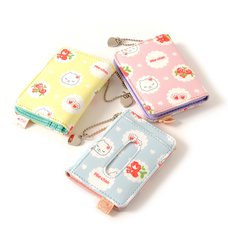 Flower Pattern Mie-chan Folding Pass Cases