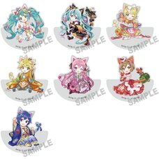Hatsune Miku x Lucky Cat Wobbly Acrylic Block Art by Rassu