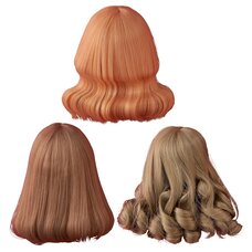 Harmonia Series Original Wig Series (Medium Wave/Orange) / (Natural Straight/Brown) / (One Curl/Gold)