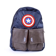 Marvel Captain America Reversible Backpack w/ Metal Badge