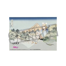 Katsushika Hokusai x Hatsune Miku by Rella Fabric Poster Kagamine Rin: Reflection in Lake at Misaka in Kai Province