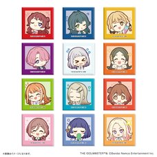 Gakuen Idolm@ster Trading Tin Badge with Stand Complete Box Set