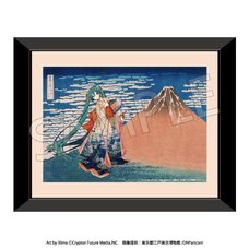 Katsushika Hokusai x Hatsune Miku Reproduction Art Print Thirty-Six Views of Mount Fuji: Fine Wind, Clear Morning (Re-run)