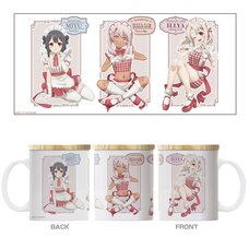 Fate/Kaleid Liner Prisma Illya: Licht - The Nameless Girl Waitress Costume Illya & Miyu & Chloe Full Color Mug w/ Lid