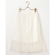 LIZ LISA Pleated Dot Tulle Skirt