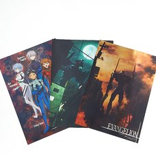 Rebuiled of Evangelion mini size metal poster 3 sheets set