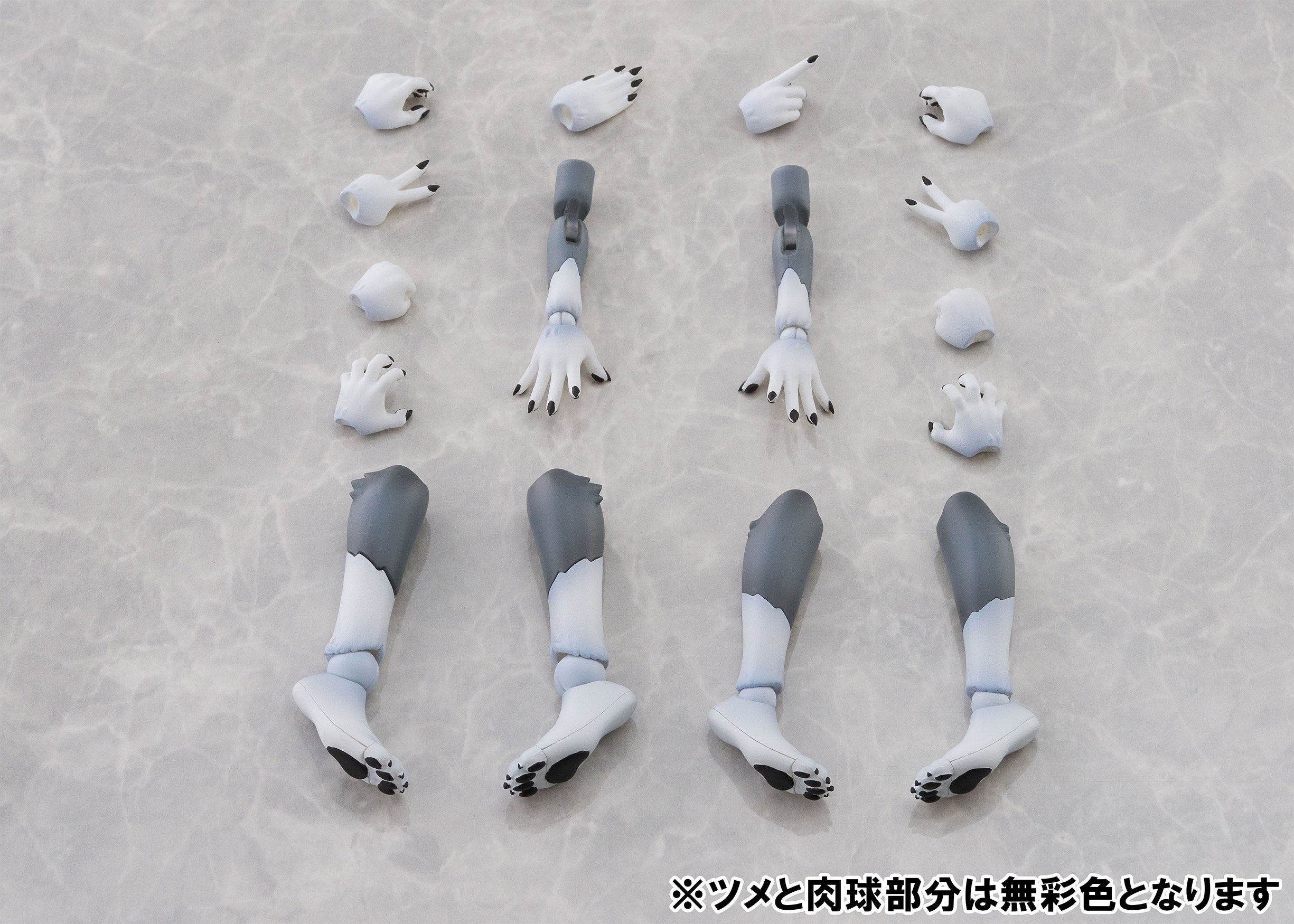 Arm Model Color:gray Kemopla KO-02RGW Arm & Leg Parts Set 01 (Gray Wolf Color): Aoshima ...