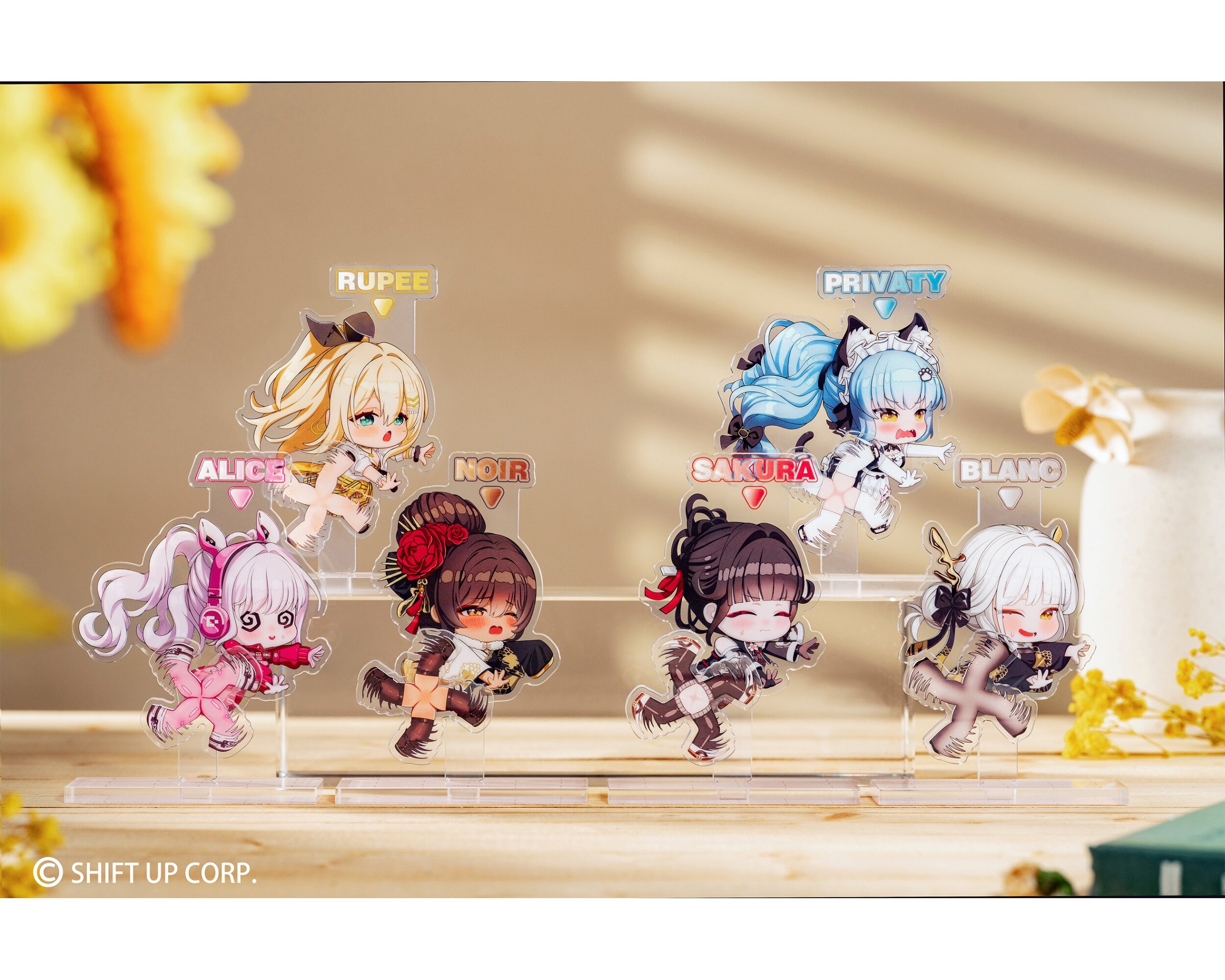 h*P様 NIKKE フィギュア 、カップ、アクリルスタンド　セット Goddess of Victory: Nikke Chibi Character Trading Spin Acrylic