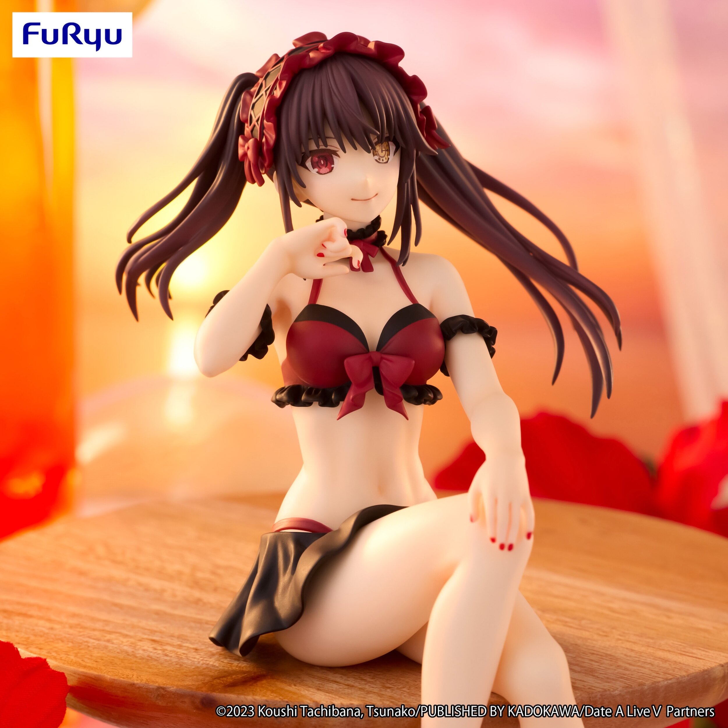 トップス Kurumi Date A Live V Kurumi Tokisaki: Swimsuit Ver. Noodle Stopper Figure