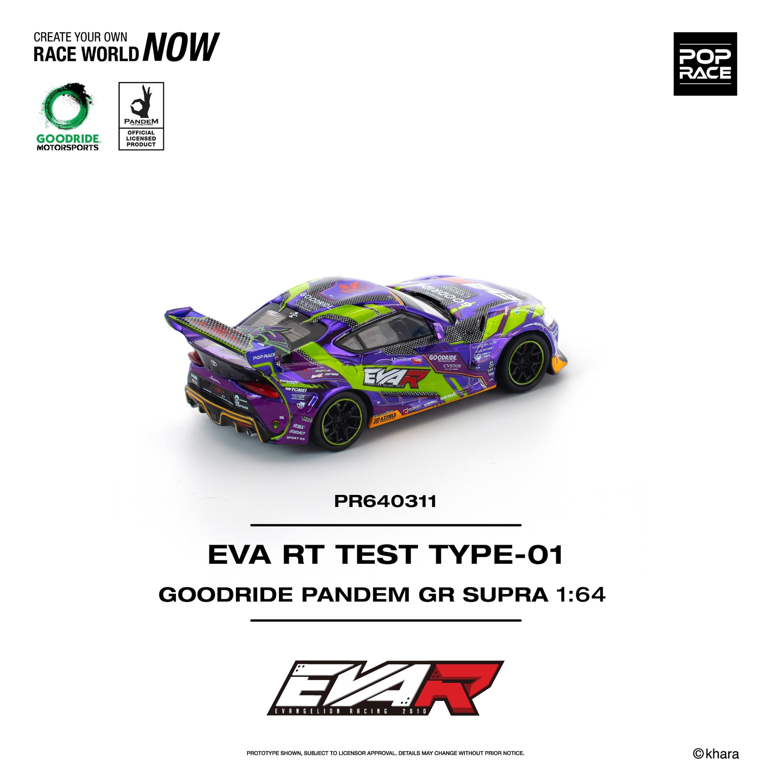 1/64 Evangelion Racing Eva RT Test Type-01 Goodride Pandem GR