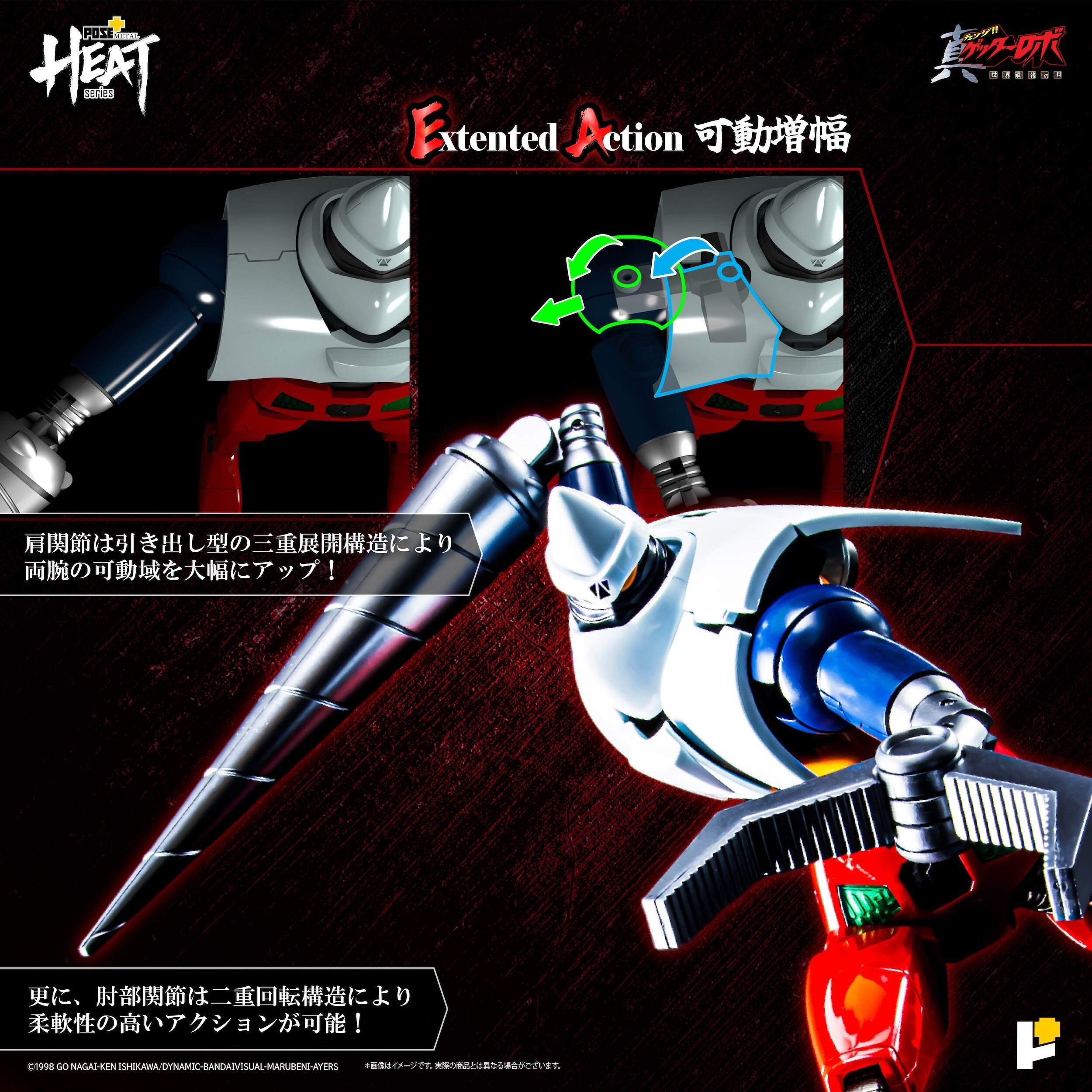 Pose+ Metal Heat Series Getter 2: Getter Robo Armageddon Ver 