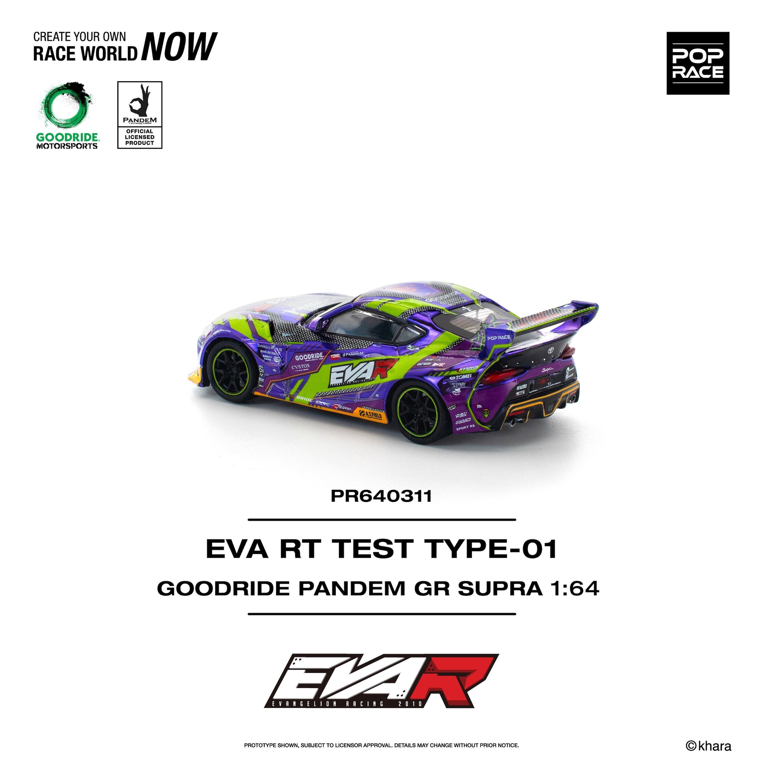 1/64 Evangelion Racing Eva RT Test Type-01 Goodride Pandem GR