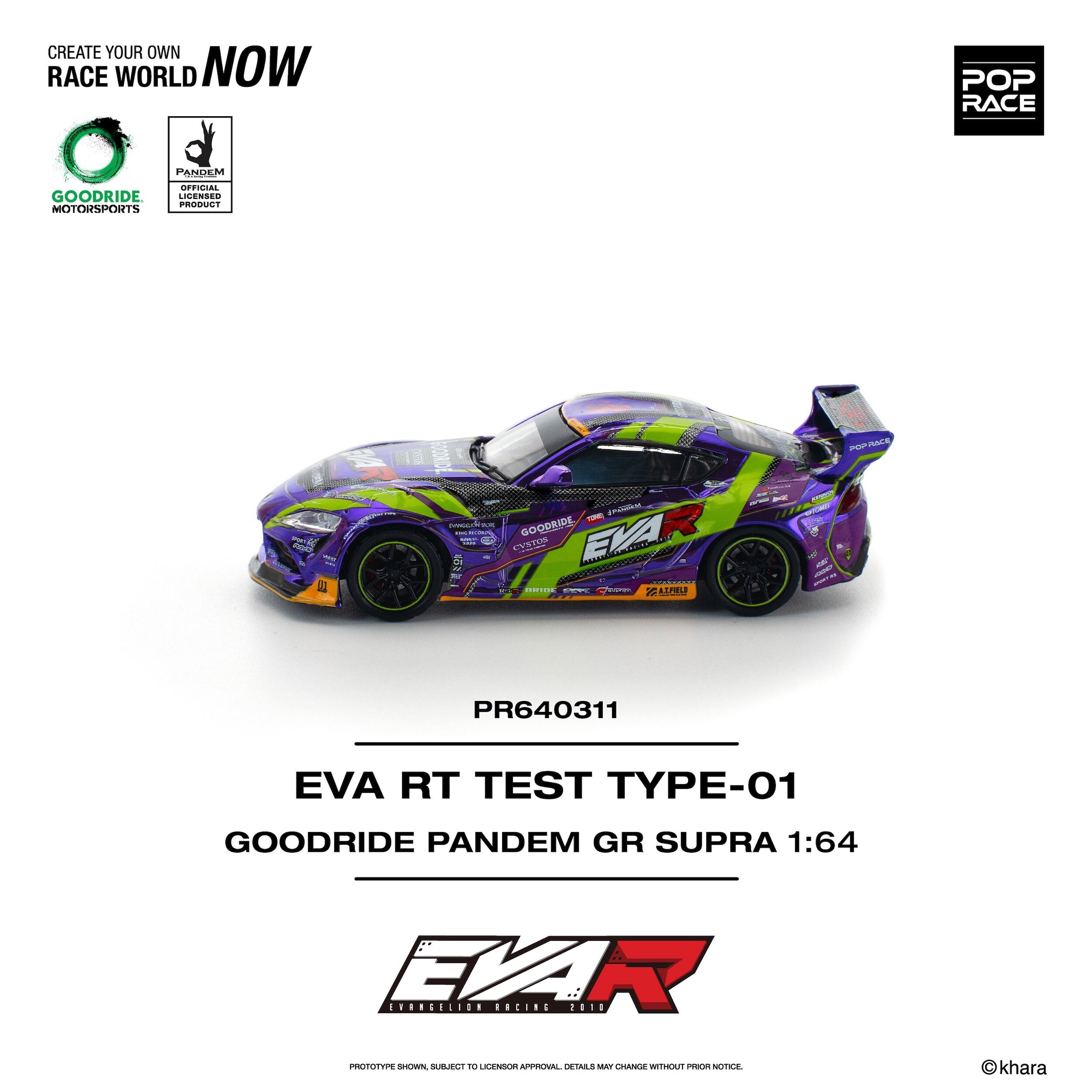 1/64 Evangelion Racing Eva RT Test Type-01 Goodride Pandem GR