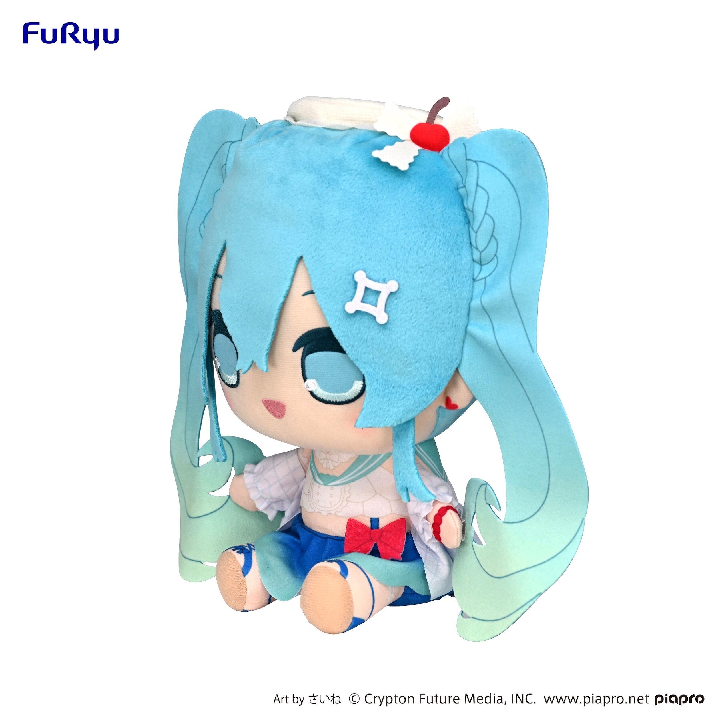 Hatsune Miku Melon Soda Float Ver Kyurumaru Big Plush Toy Furyu