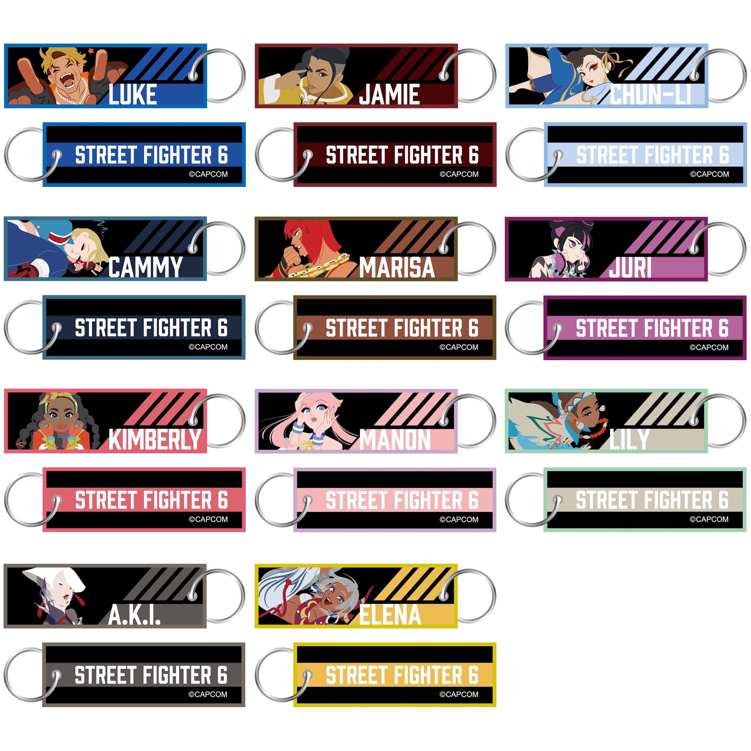 Porte-clés Acrylique Super Street Fighter II X – E-Capcom Limited – Set Complet – JPN