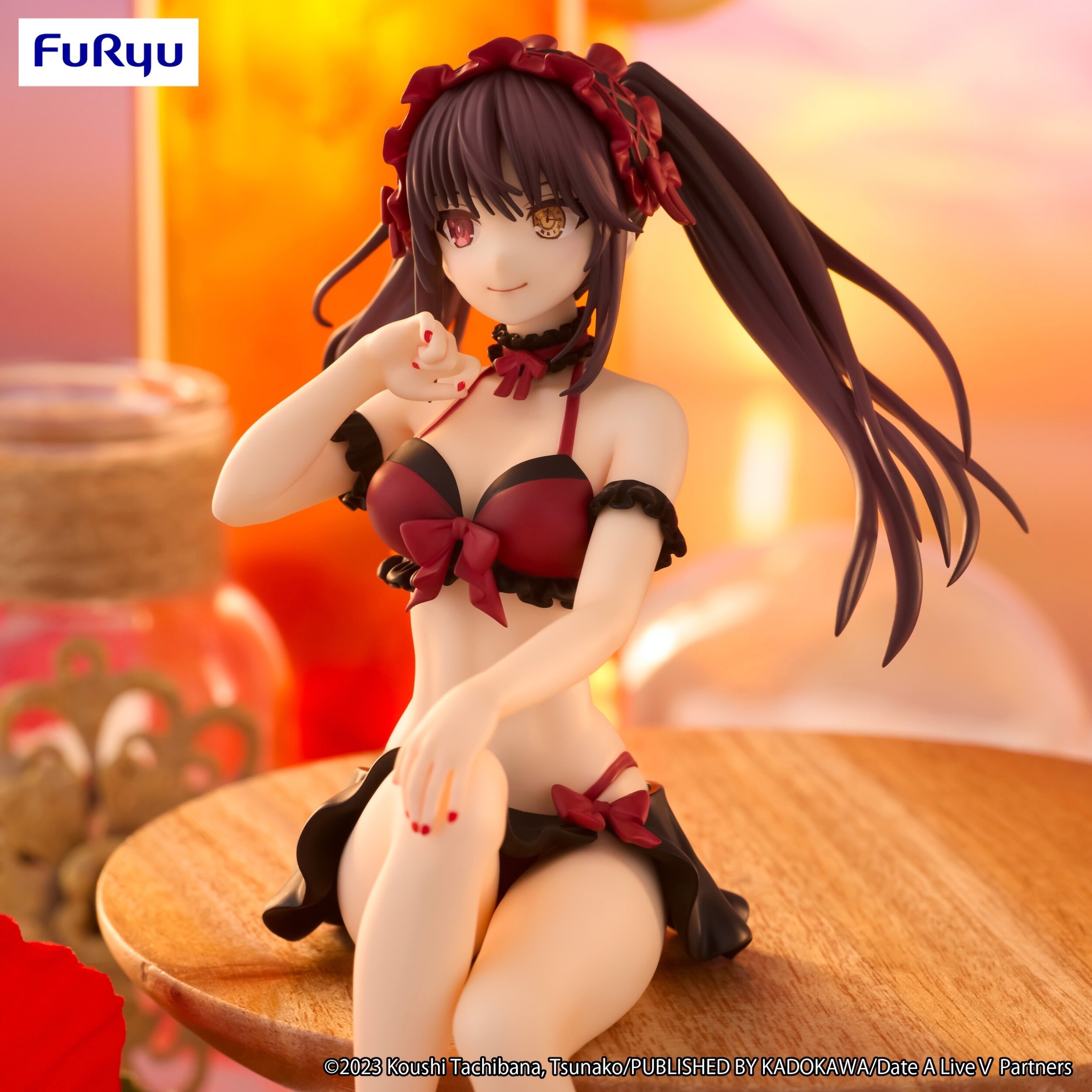 トップス Kurumi Date A Live V Kurumi Tokisaki: Swimsuit Ver. Noodle Stopper Figure