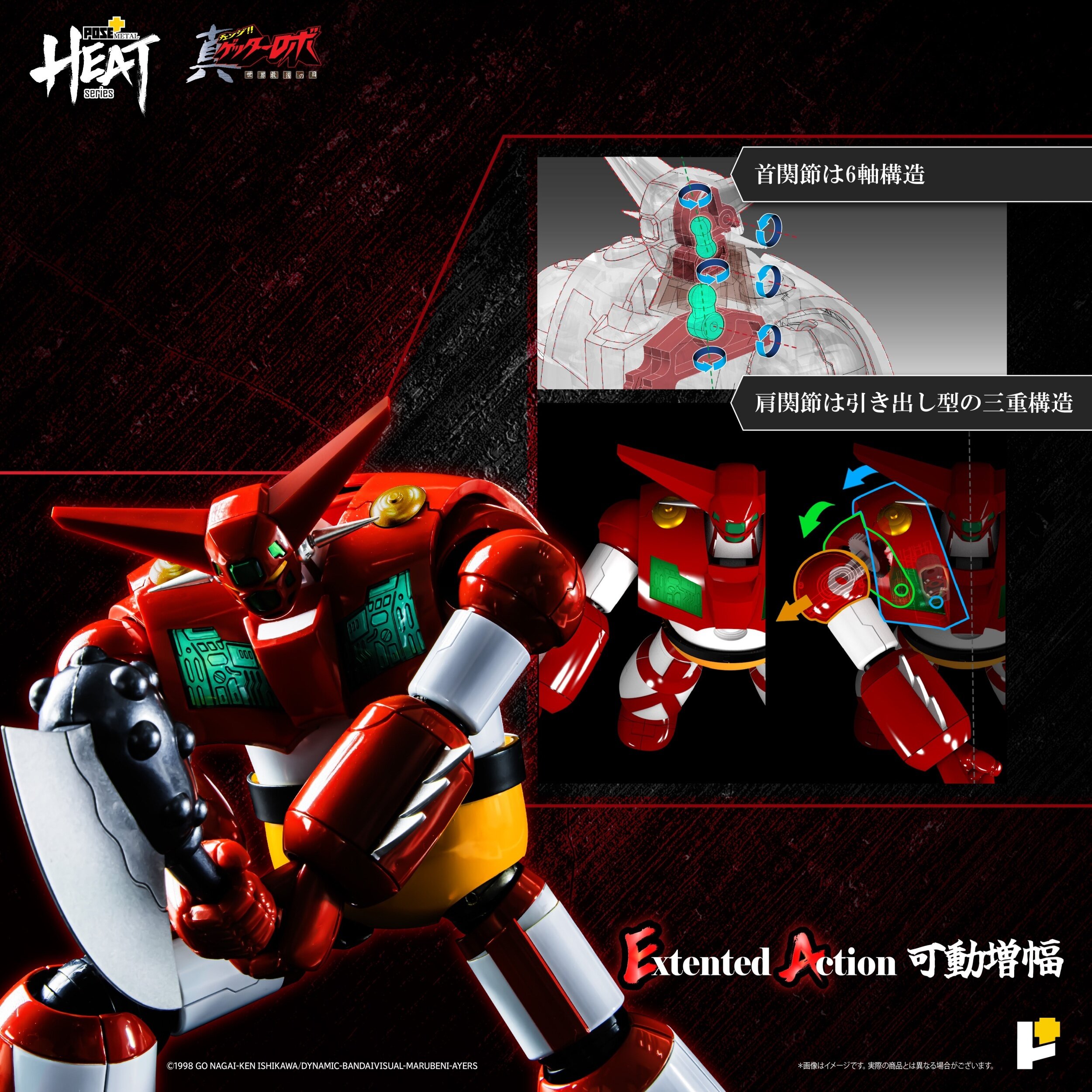 Pose+ Metal Heat Series Getter 1: Getter Robo Armageddon Ver. (Re