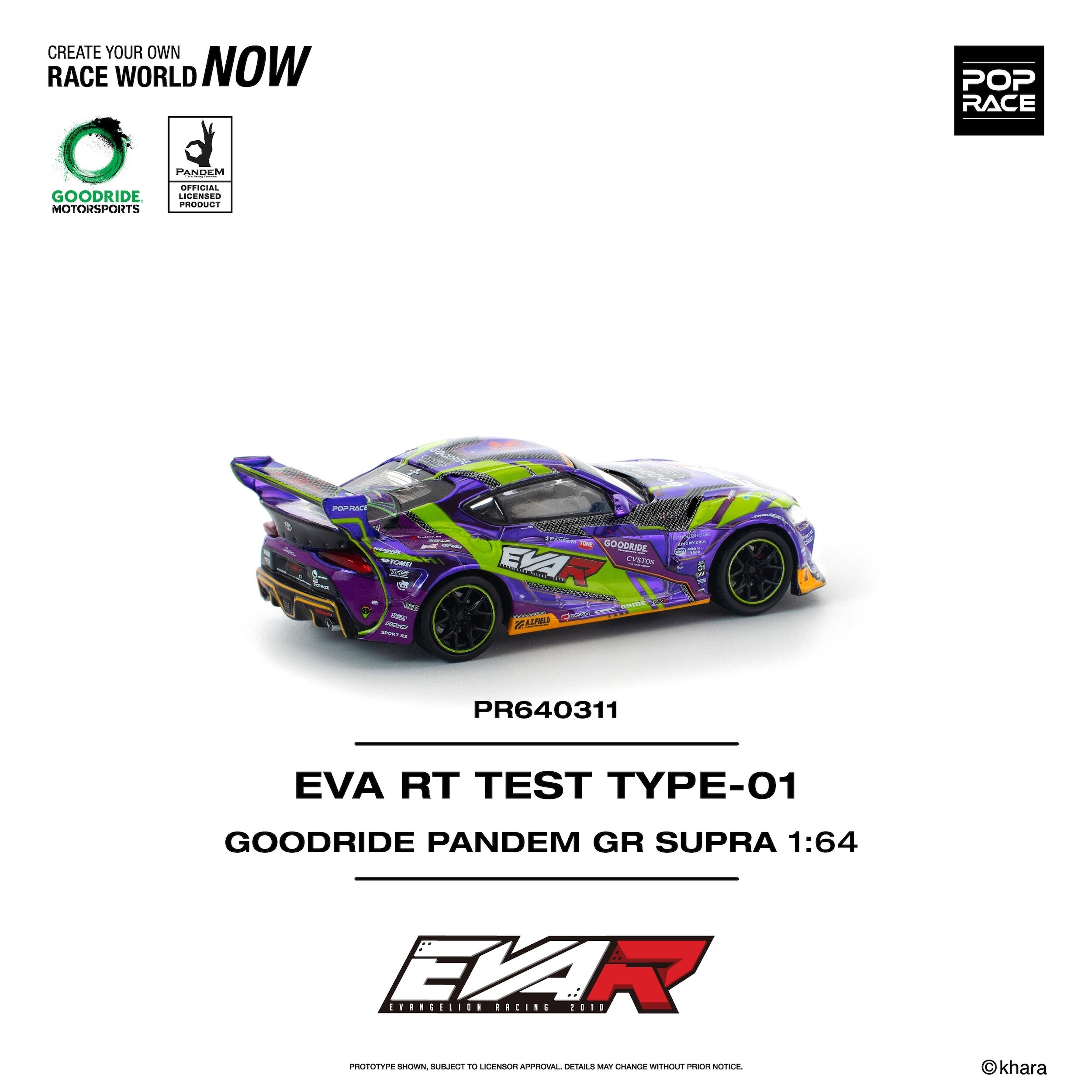 1/64 Evangelion Racing Eva RT Test Type-01 Goodride Pandem GR