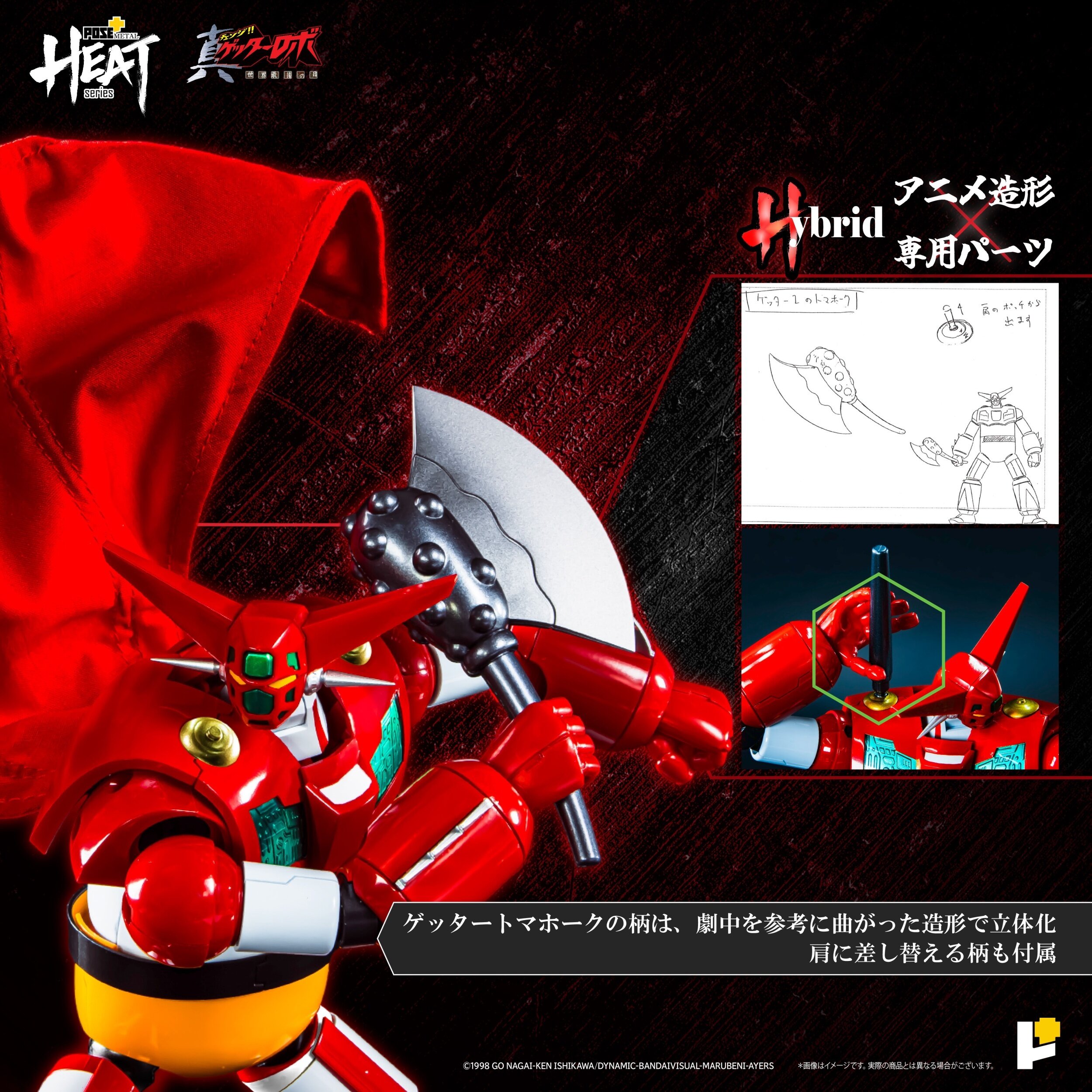 Pose+ Metal Heat Series Getter 1: Getter Robo Armageddon Ver. (Re