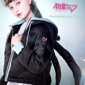 miku　/ leather half zip jacket Hatsune Miku x ALPHA INDUSTRIES: LAM Rock Singer Ver